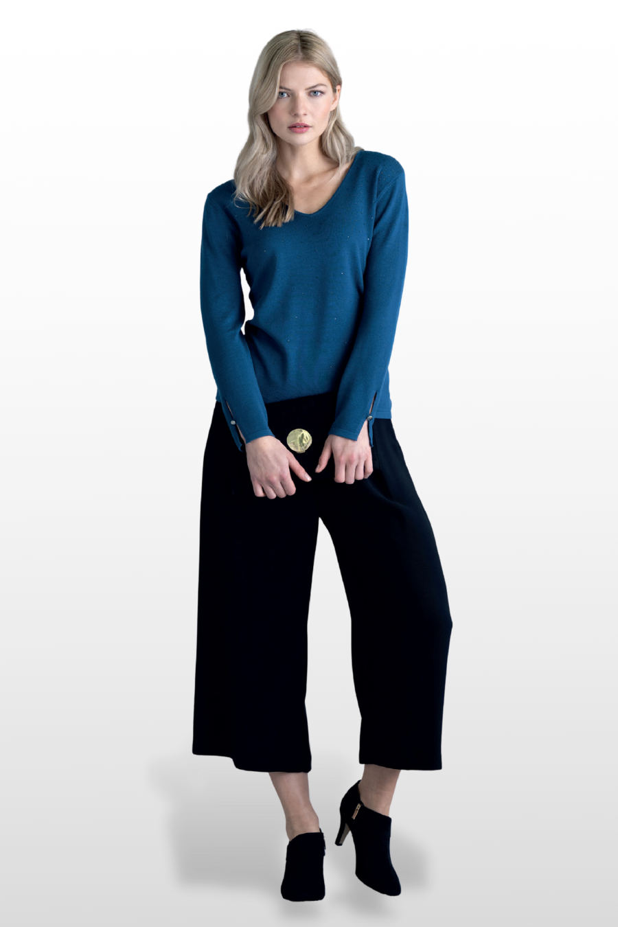 Wide Leg Cropped Trousers ONLINE ONLY