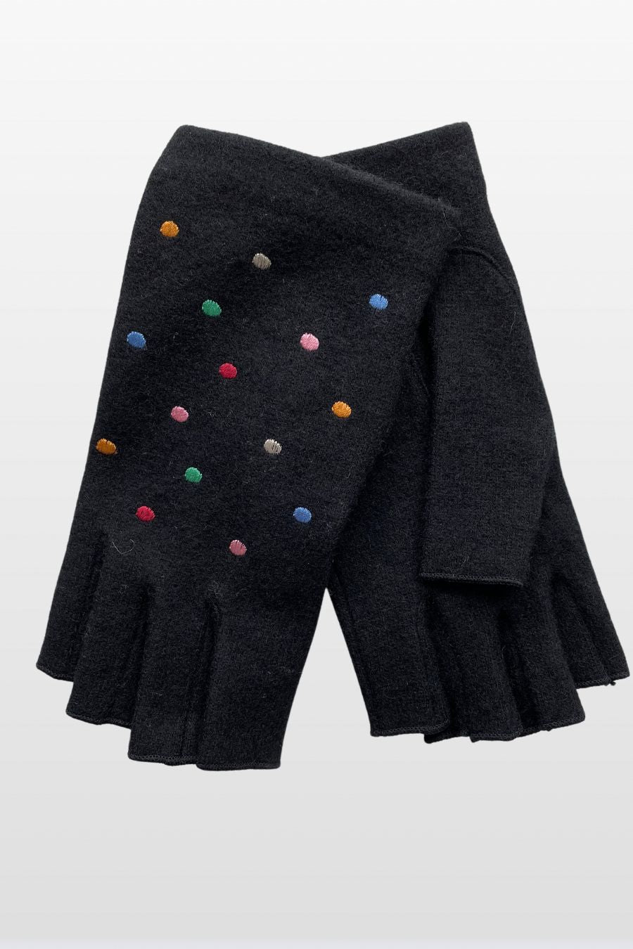 Fingerless Dot Wool Gloves – Butter Studio