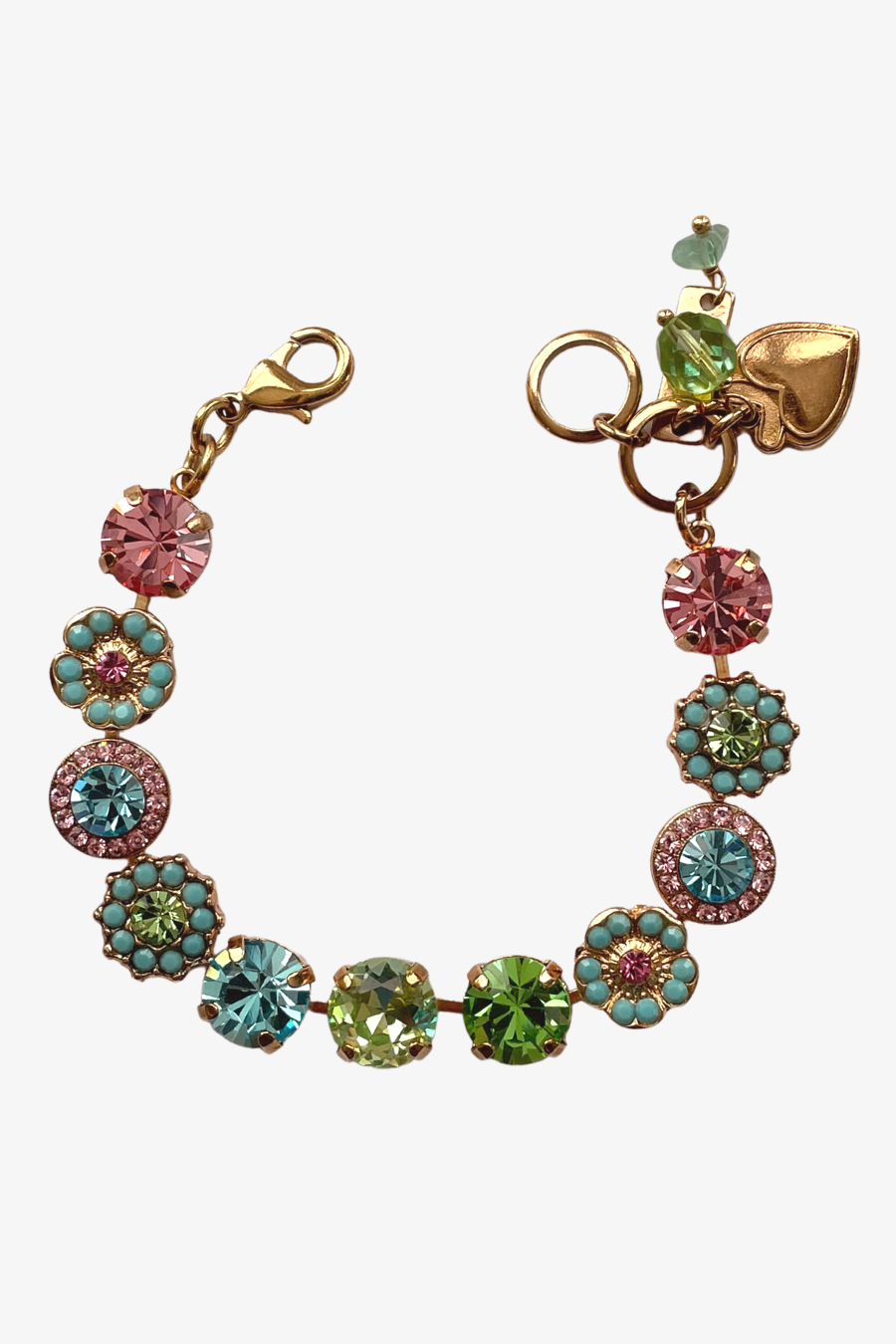 Fancy Pastel Crystal Bracelet set in Rose Gold