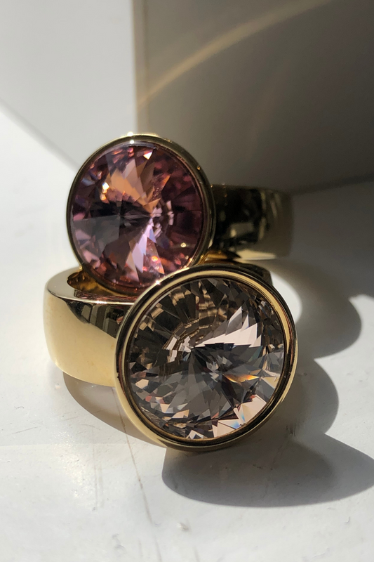Gold Rivoli Crystal Ring