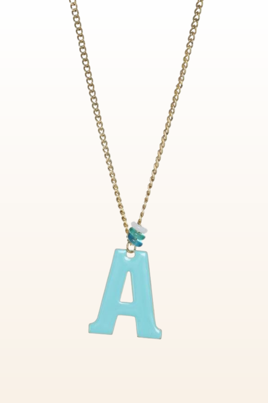 Long Enamel Monogram Necklace
