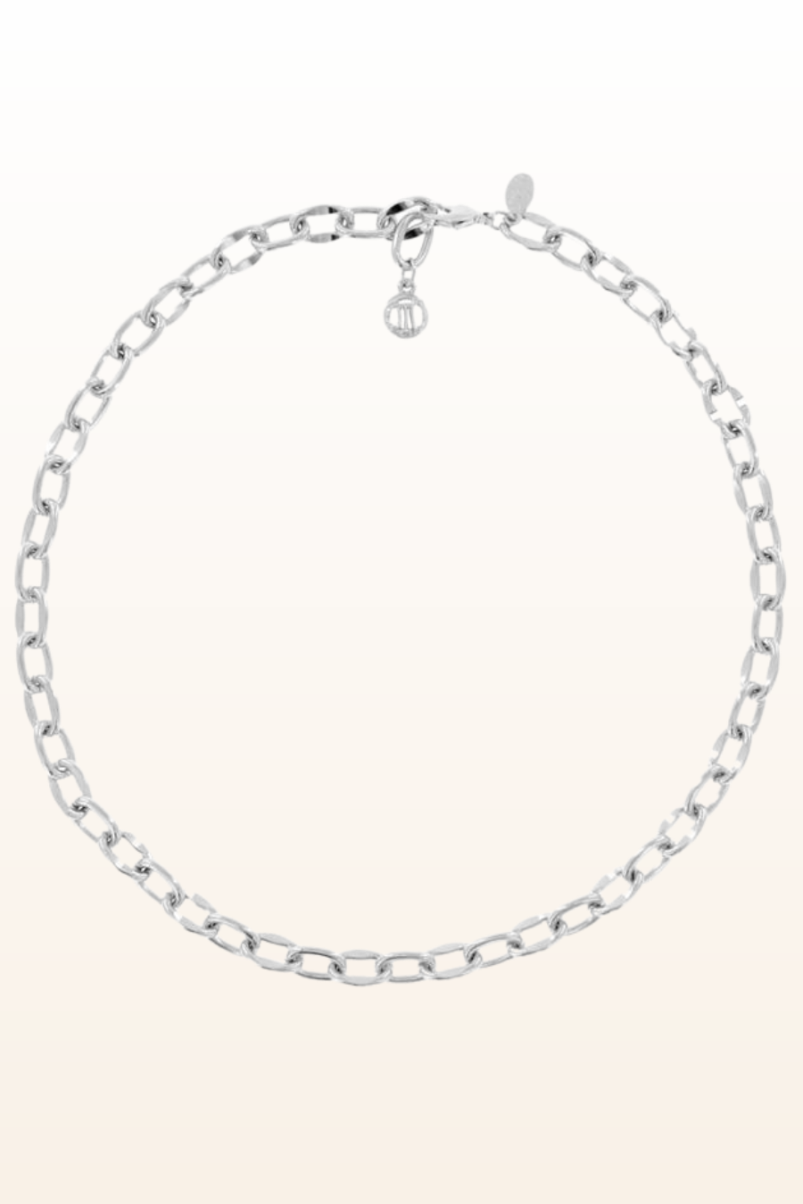 Bright Rhodium Curb Chain 16"