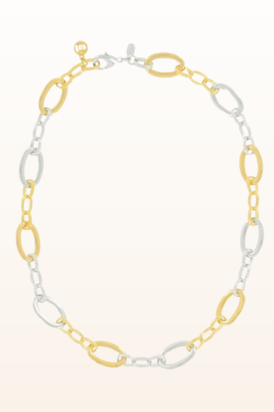 2 Tone Gold & Rhodium Heavy Oval Chain - 16"