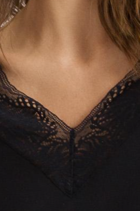 Lucy Long Sleeve Pajama-Black