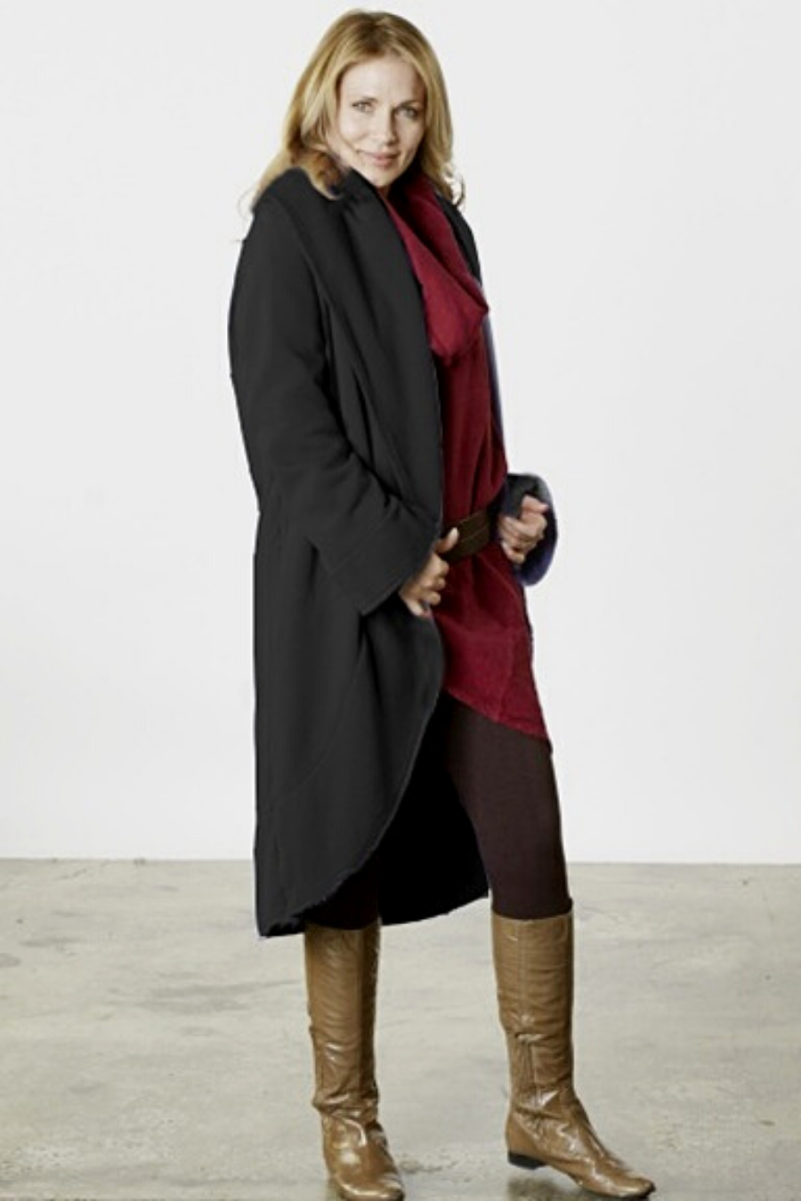 Wrap Coat in Bamboo Fleece