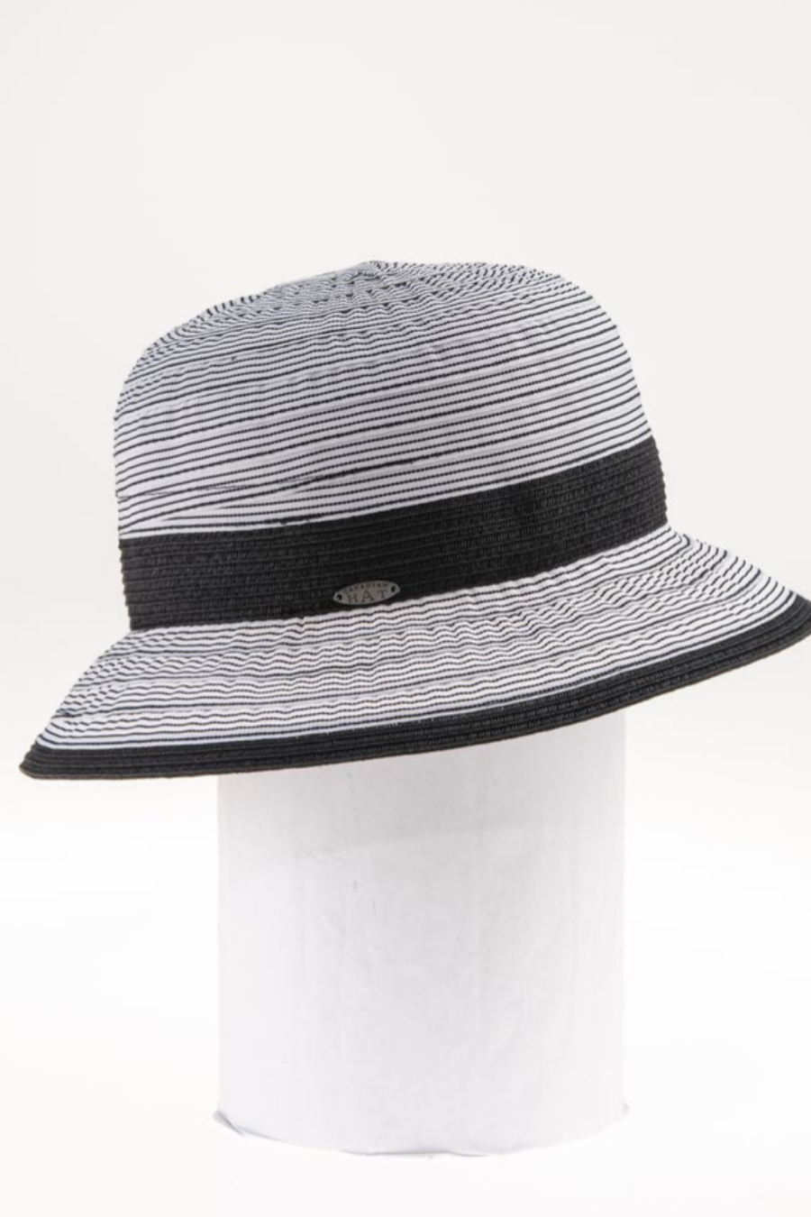 Clairine Ribbon Cloche with Straw Band