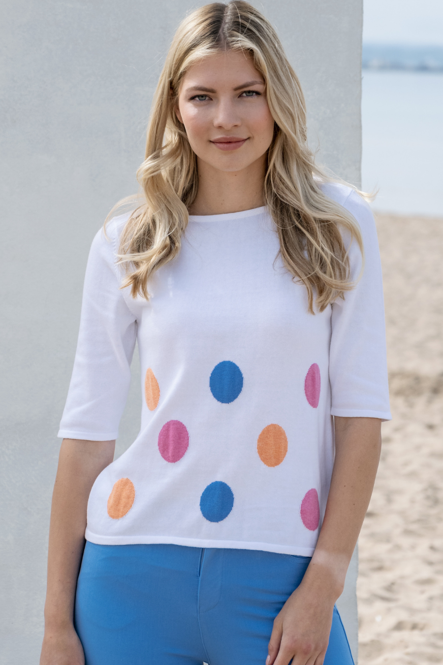 Dot Cotton Sweater ONLINE ONLY