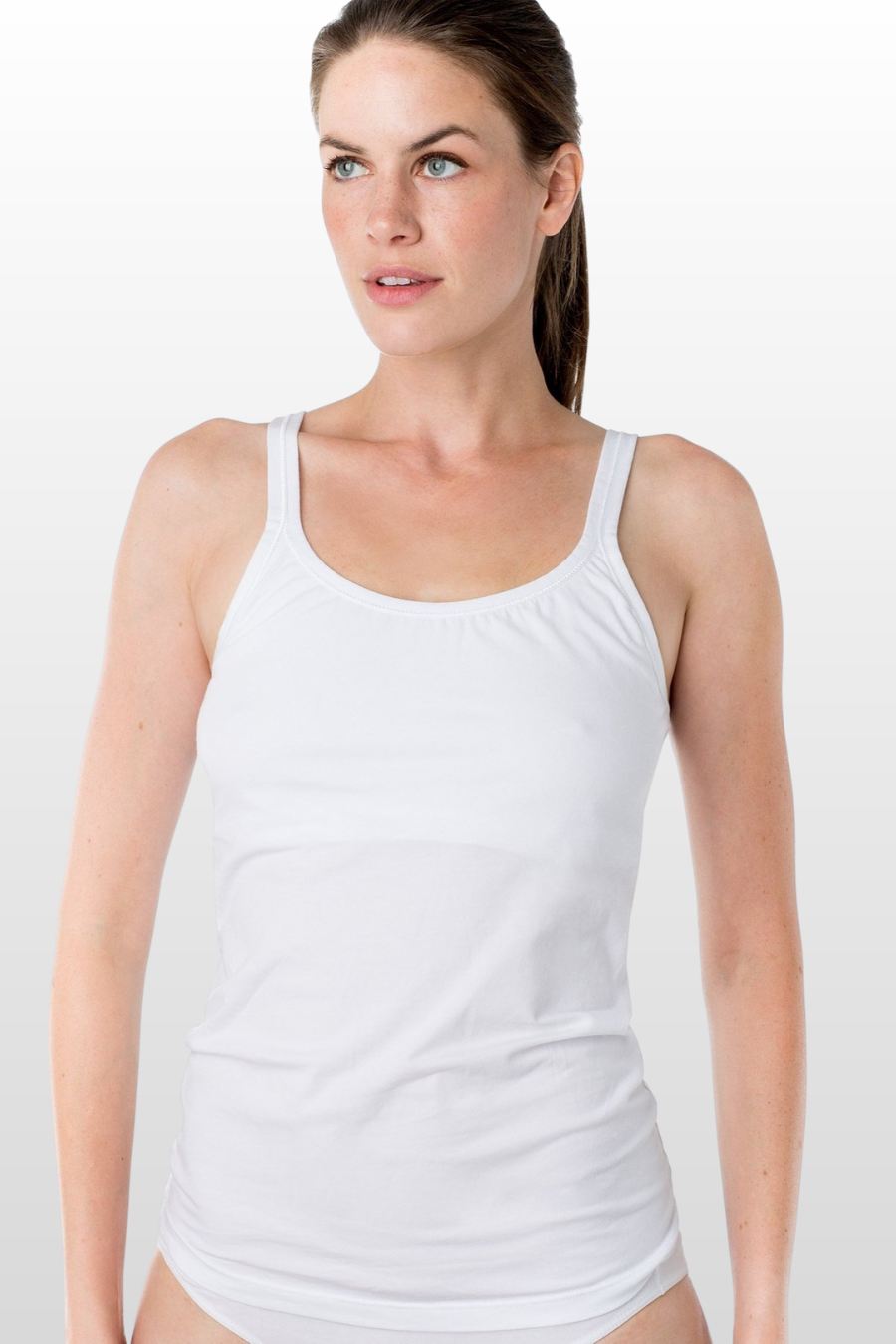 Womens Built-in Bra Camisole Yoga Cami Tanks Tops Shelf Bra White at   Women's Clothing store