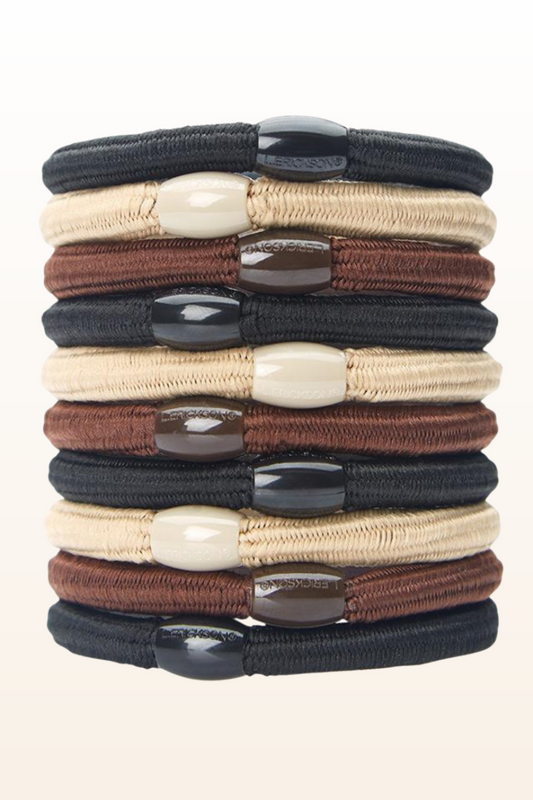 Solid Stretch Hair Elastics 10 Pack