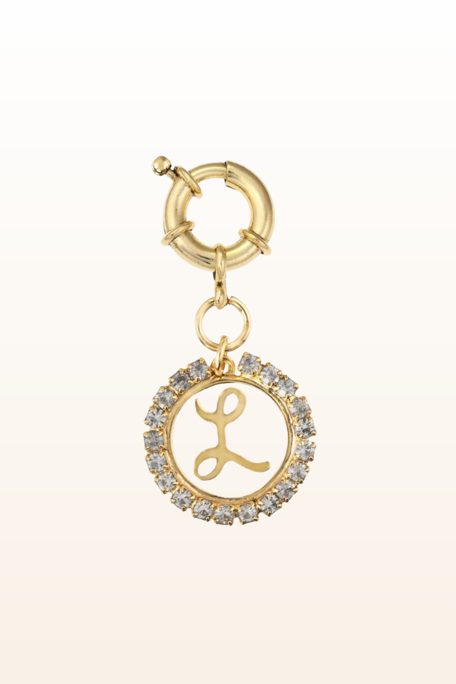 Crystal/Enamel Initial Clip on Charm
