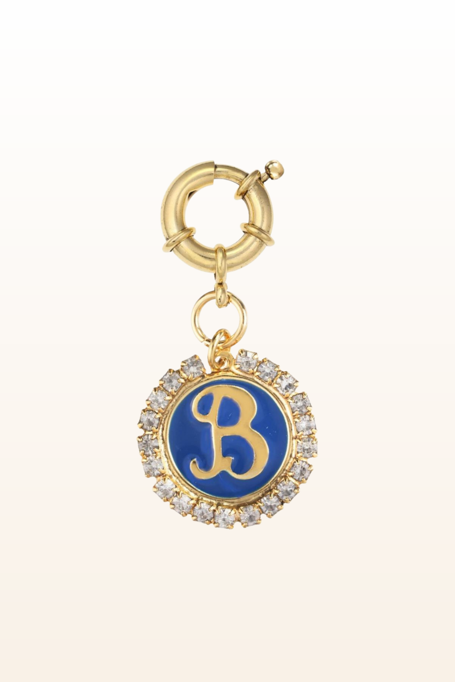 Crystal/Enamel Initial Clip on Charm