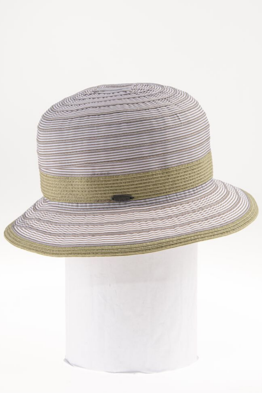 Clairine Ribbon Cloche with Straw Band