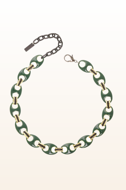 Amherst Reversible Necklace-Navy/Forest Green