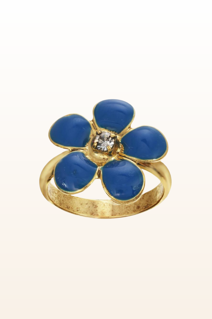 Blue Enamel Pansy Ring Butter Studio