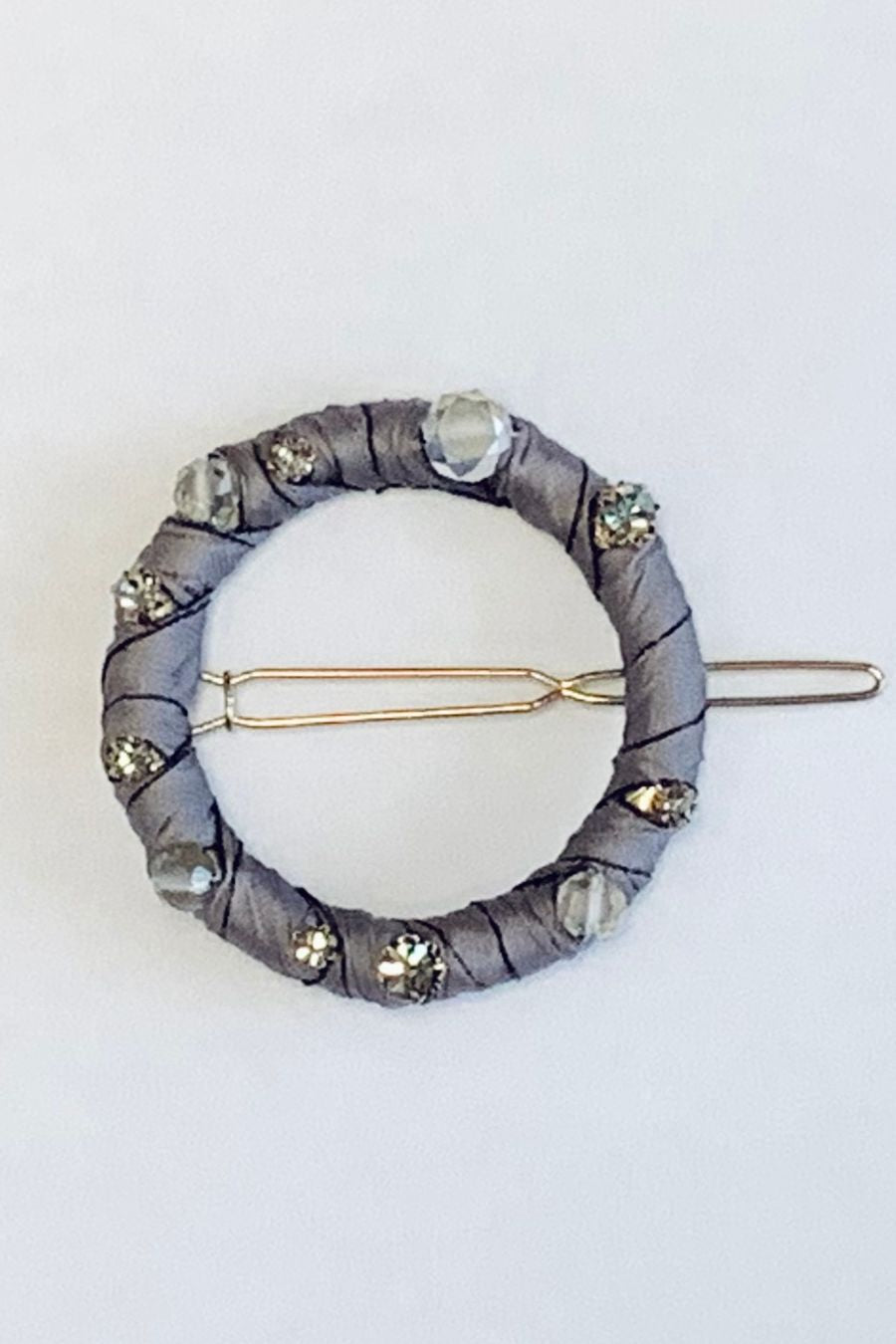 Luxury Fabric Circle Barrette