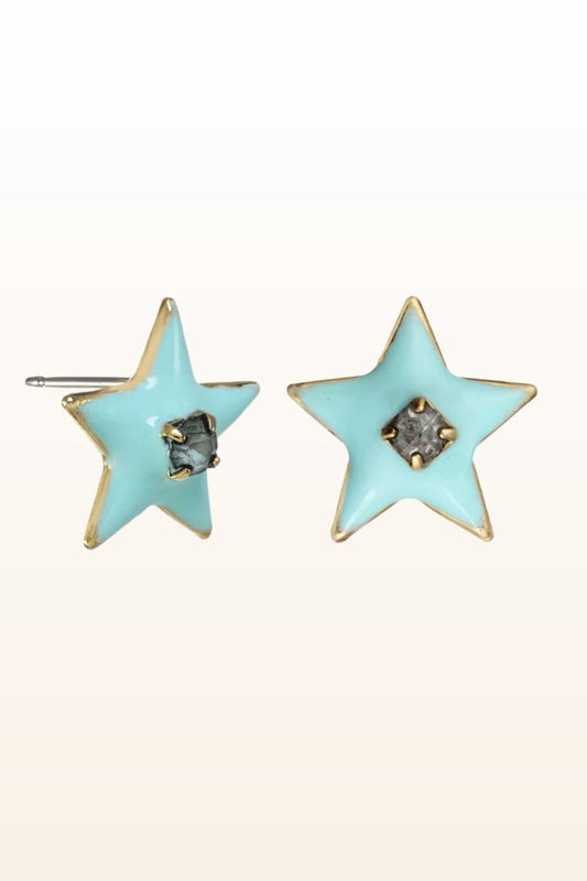 Enamel Star Studs