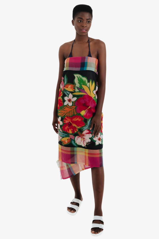 Tahiti Floral Patched Pareo