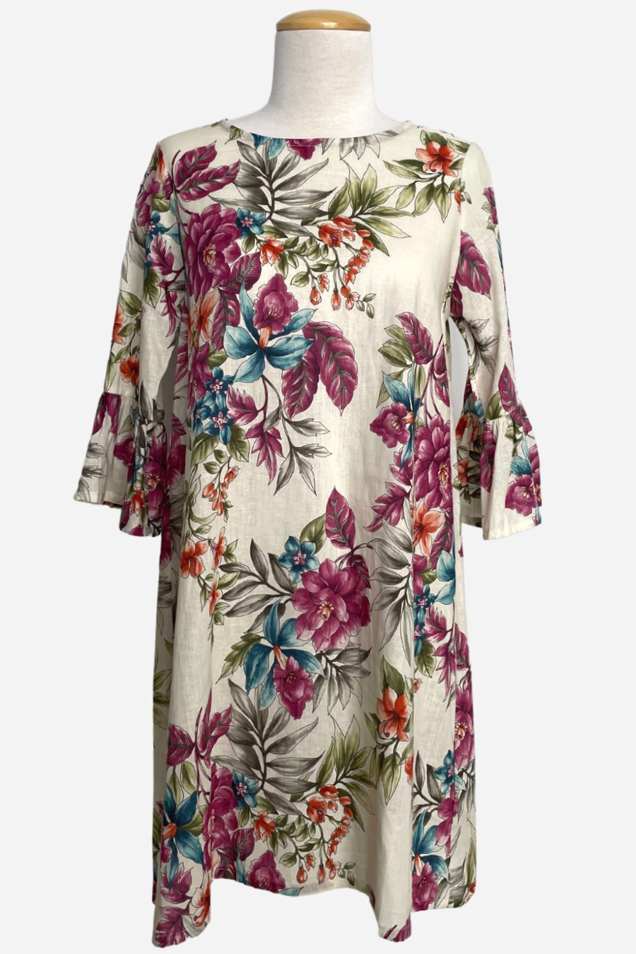 Phryne Dress/Tunic in Verbania Print Linen Blend