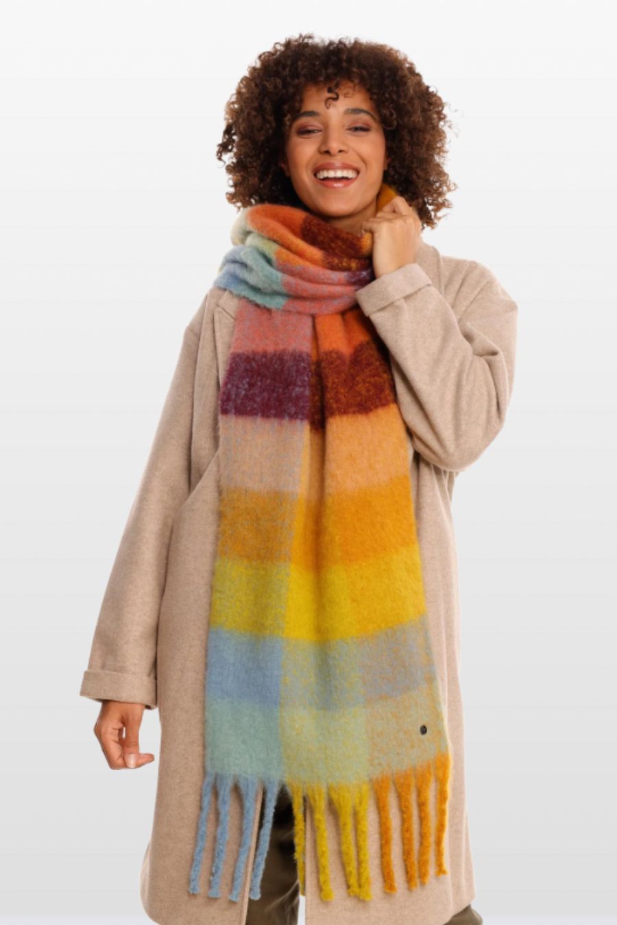 Colour-block Bouclé
