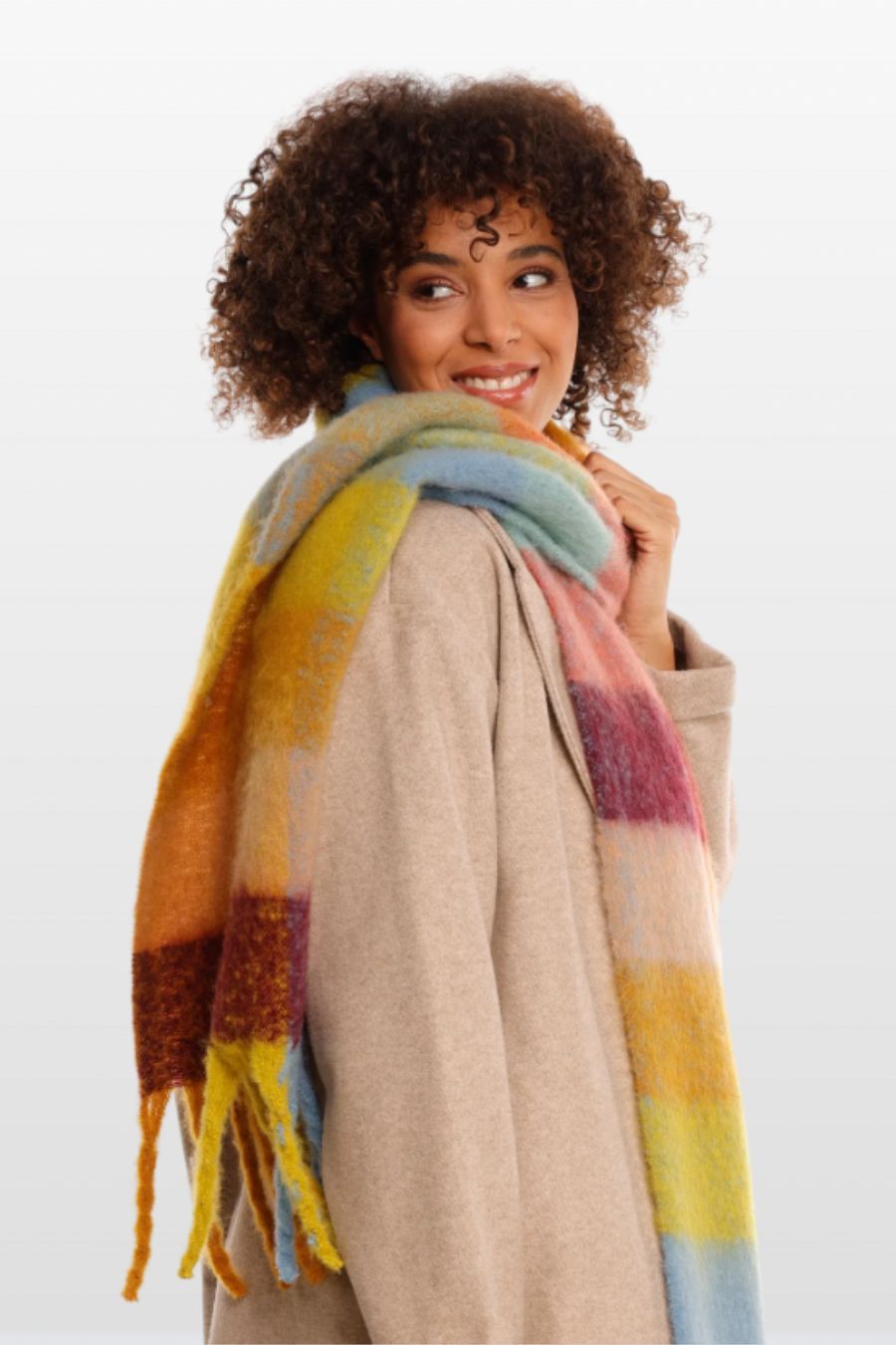 Colour-block Bouclé