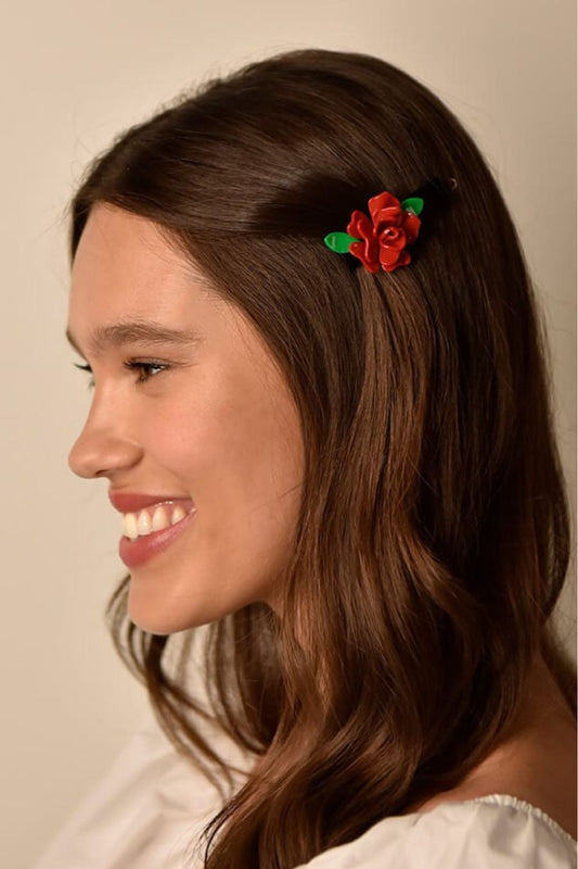 Small Rose Barrette