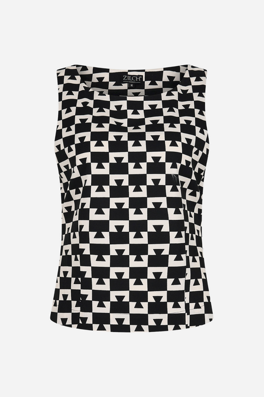 Button Detail Print Tank