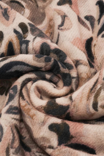 Floral Mandala Print Wool Square Scarf-COMING SOON