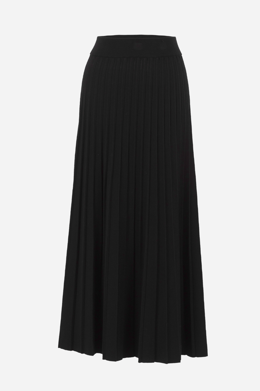 A-line Pleated Black Skirt
