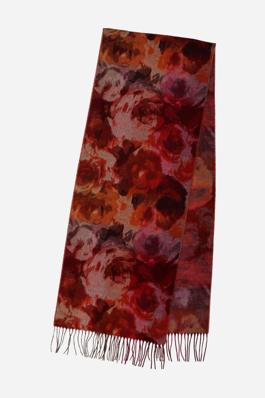 Painted Floral Scarf