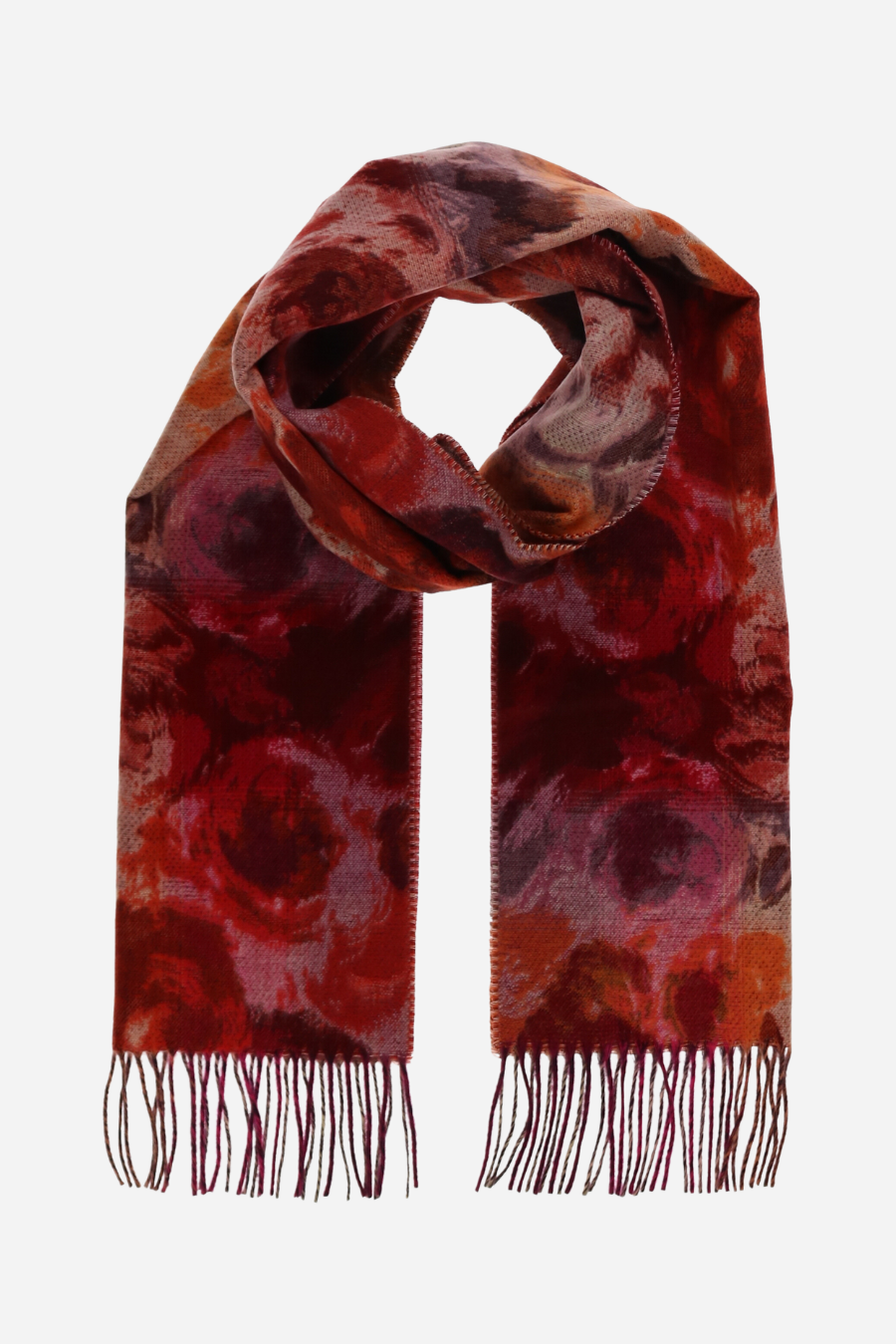 Painted Floral Scarf