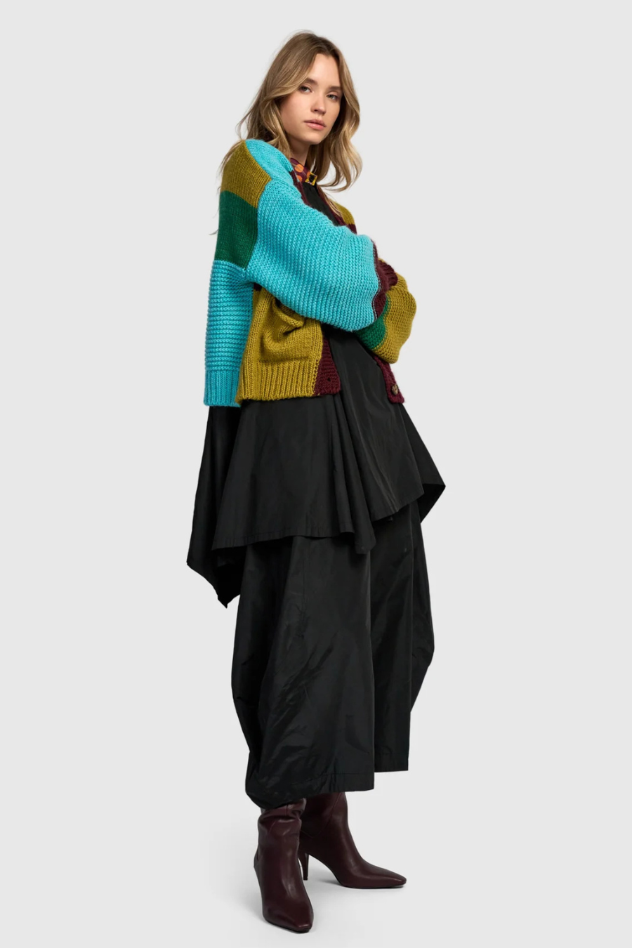 Carnival Chunky Cardigan, Primary Colour Mix