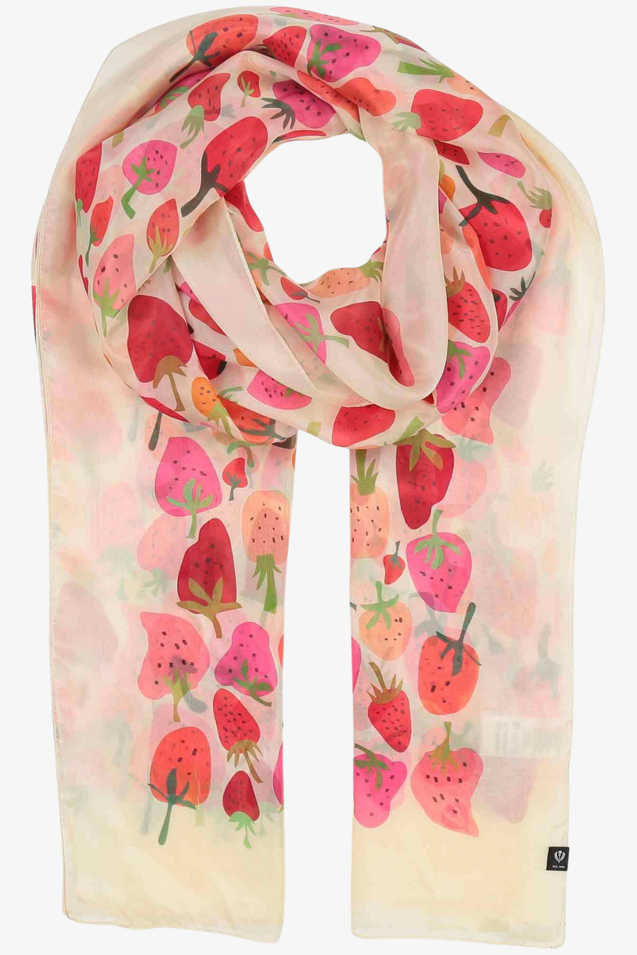 Strawberries Forever Silk Scarf