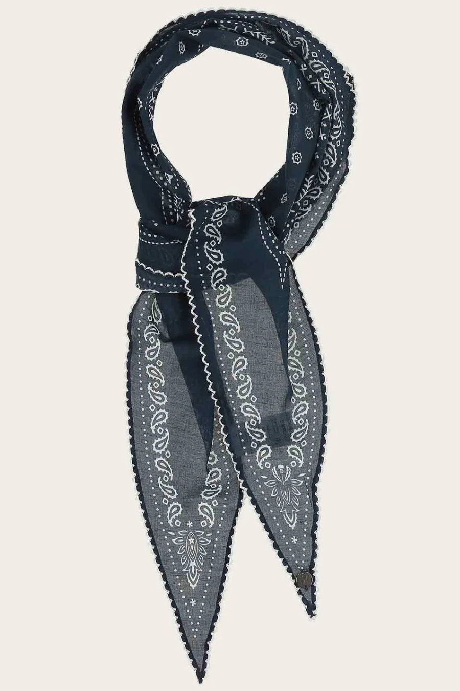 Bandana Diamond Scarf with Crochet Edge-COMING SOON