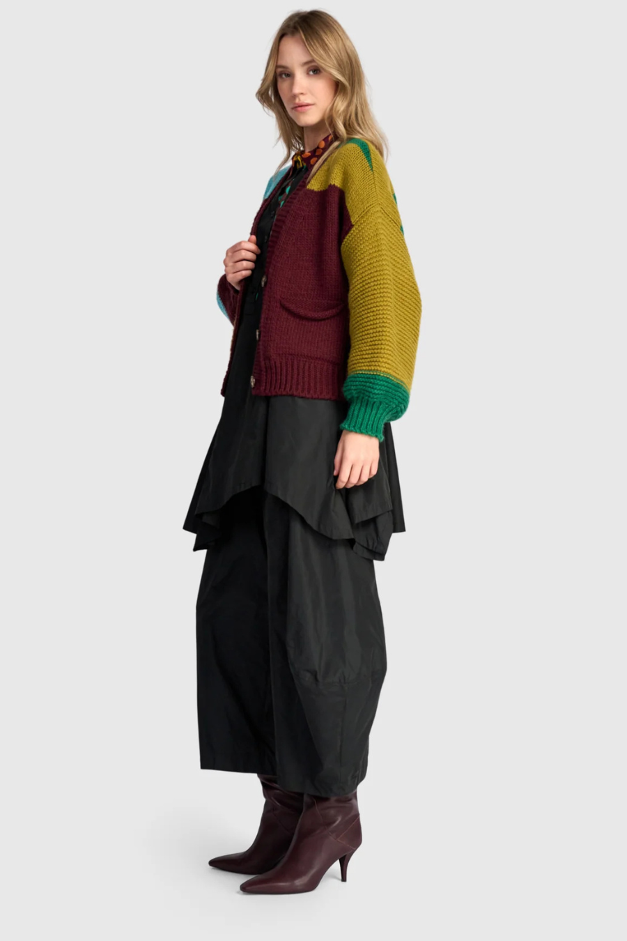 Carnival Chunky Cardigan, Primary Colour Mix