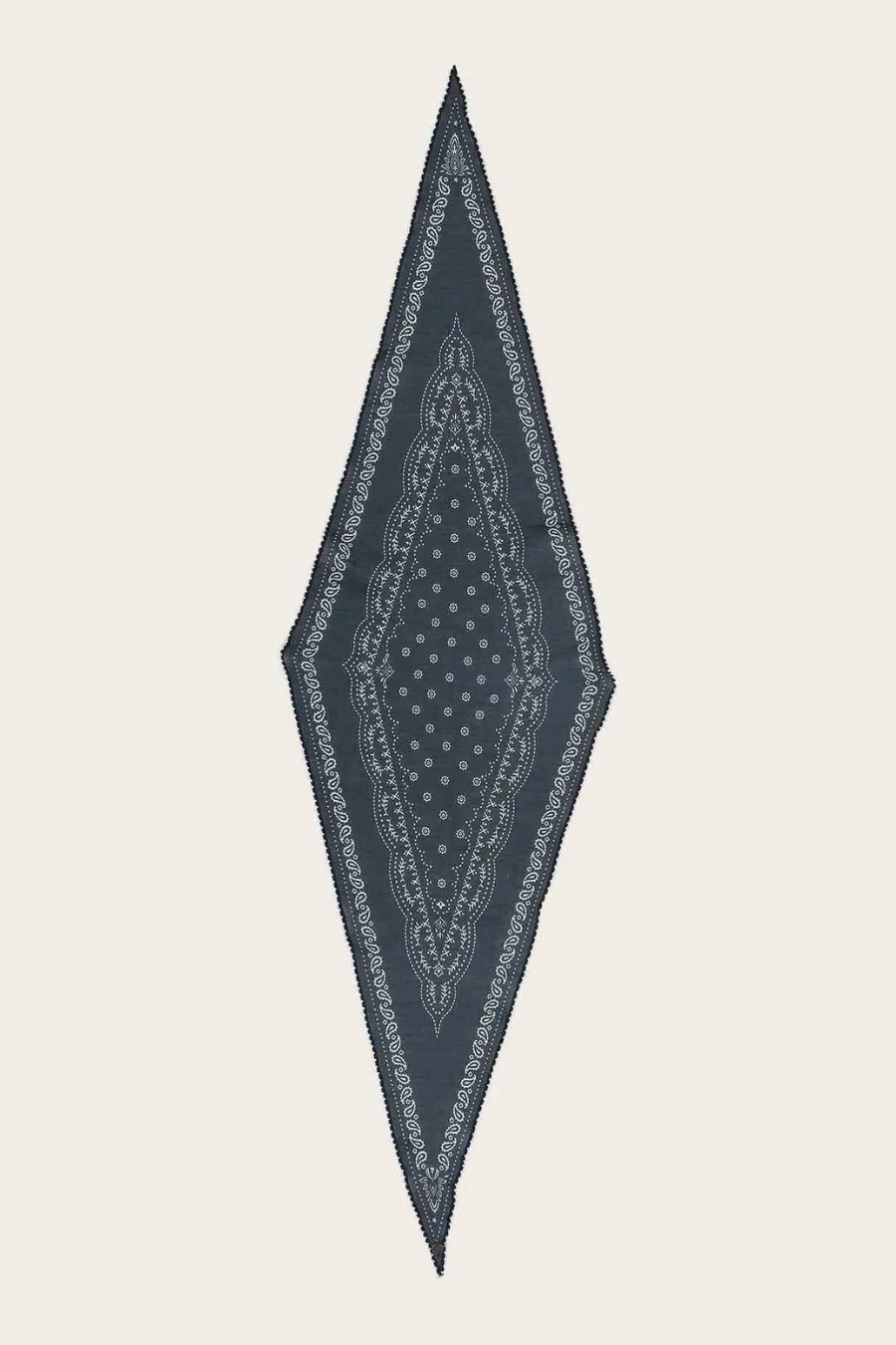 Bandana Diamond Scarf with Crochet Edge-COMING SOON