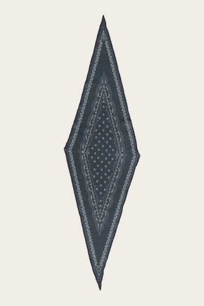Bandana Diamond Scarf with Crochet Edge-COMING SOON