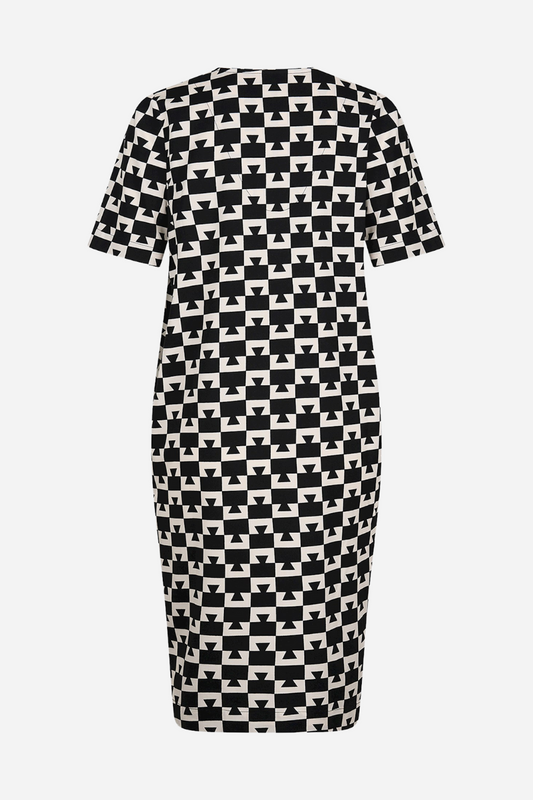 Patterned V-Neck Dress