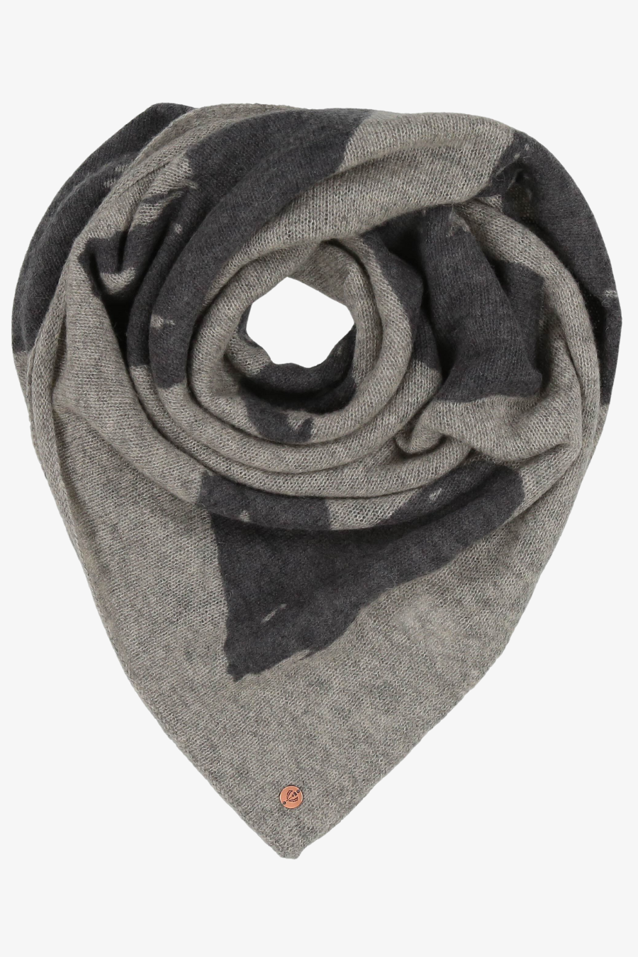 Love Knit Print Wool Square Scarf