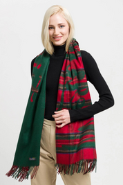 Cashmink Christmas Tartan Reversible Scarf