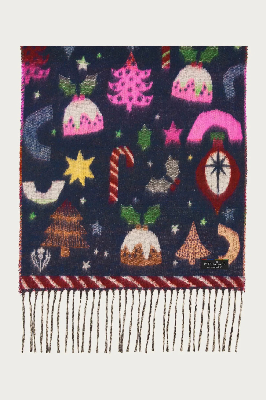 Christmas Motif Cashmink Scarf-COMING SOON