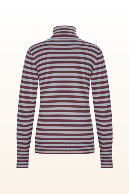 Stripe Bamboo Turtle Neck