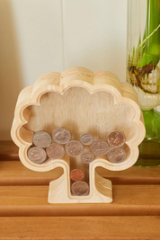 Wooden Savings Money Tree Coin Bank