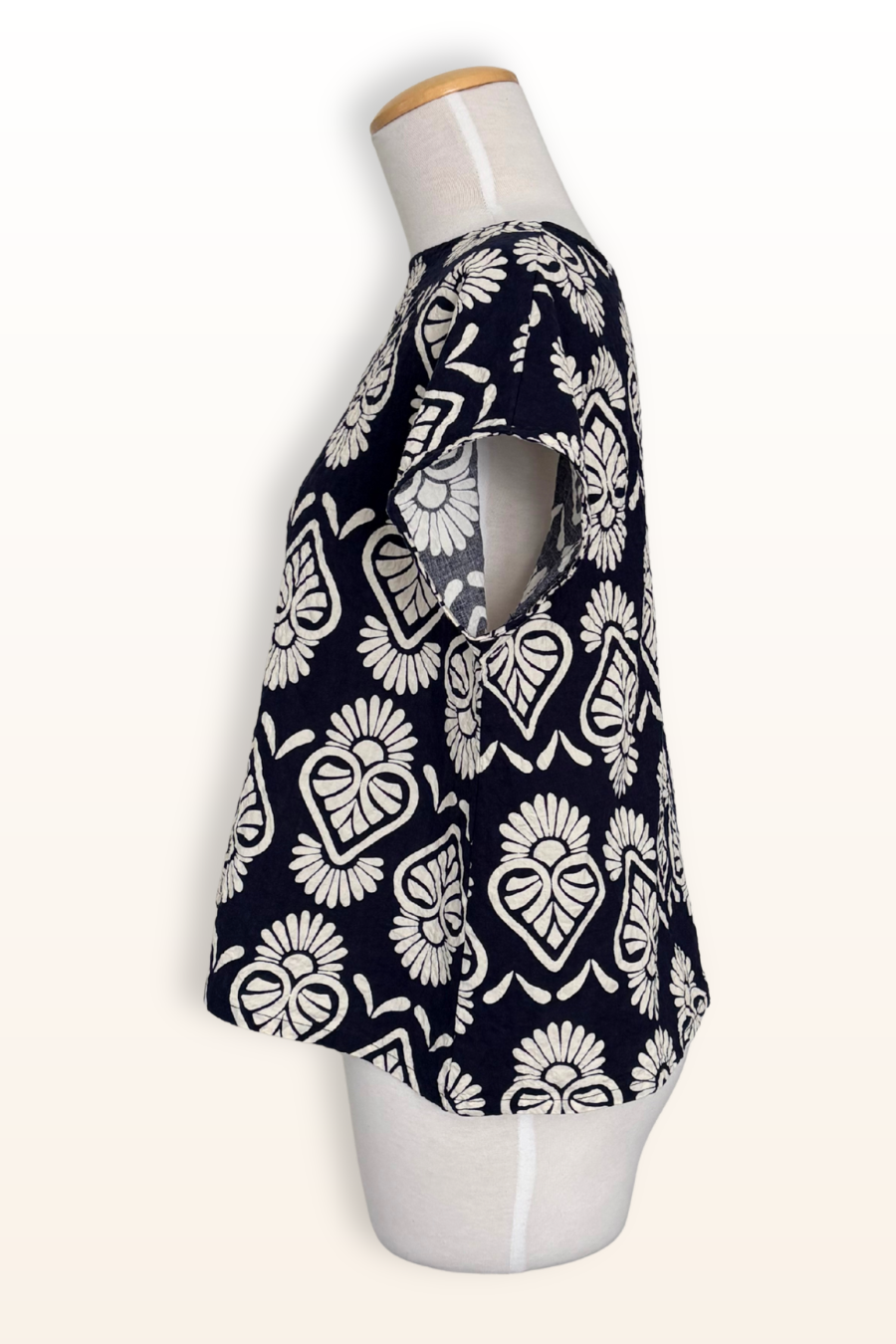 Bess Shirt in Azul Marino Print (Dark Navy)