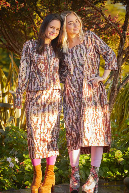Bubble Dress in Corteccia Print Fabric