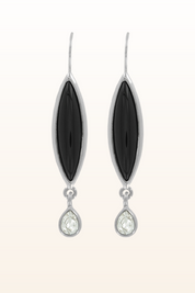 Nira Semi Precious Stone And Crystal Drop Earring