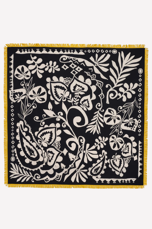 Park Paisley Oversized Silk Square Scarf