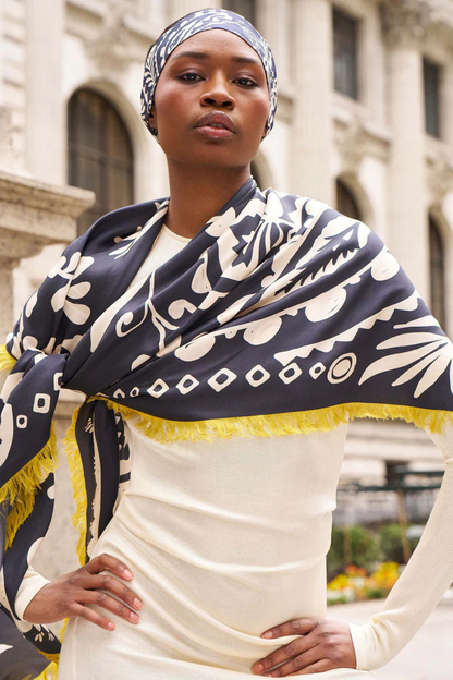 Park Paisley Oversized Silk Square Scarf