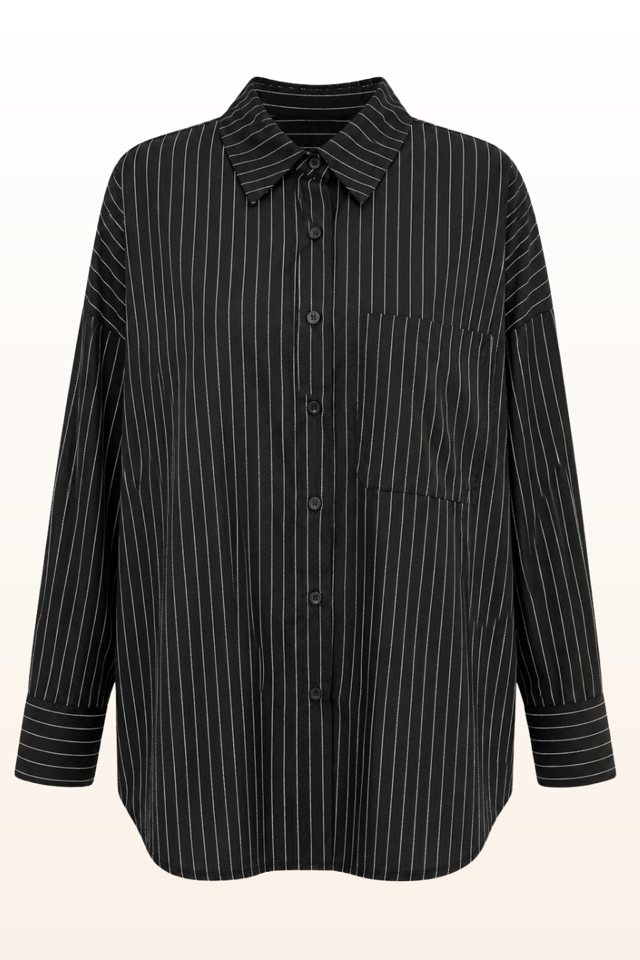 Stripe Boyfriend Cotton Shirt