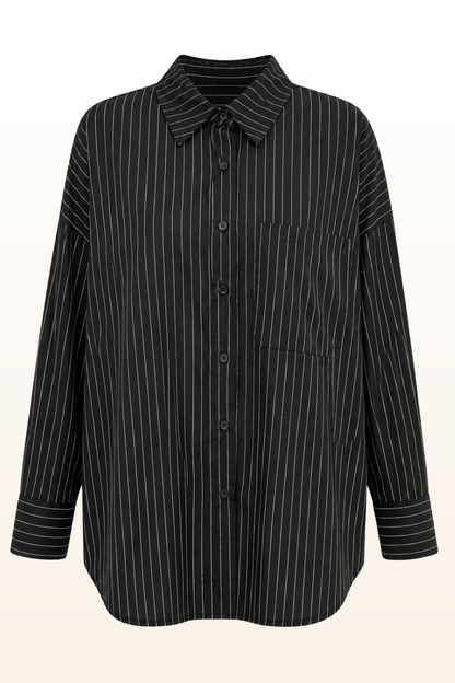 Stripe Boyfriend Cotton Shirt