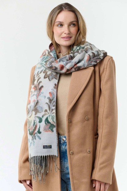 Cashmink-Romantic Floral and Vine Design Scarf